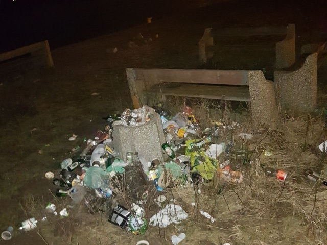 Śmieci przy nabrzeżu Cegielinka, fot. pan Michał 13.12.2016