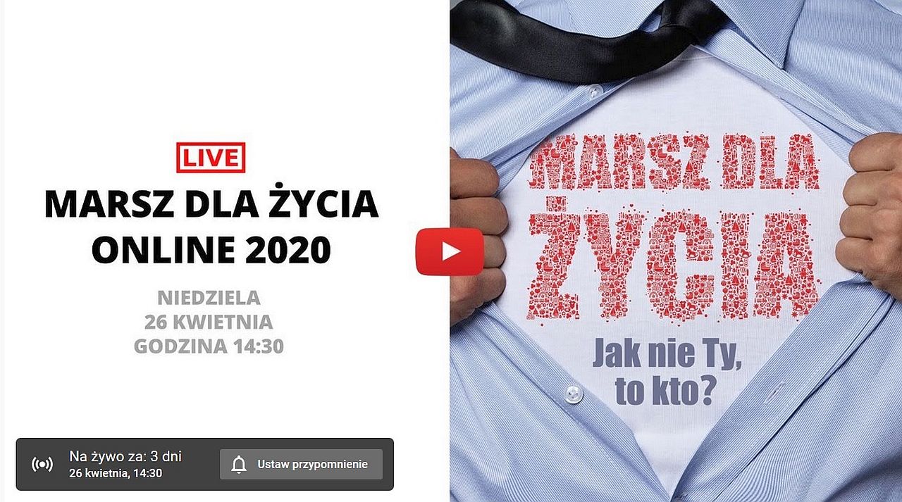 Szczeciński Marsz dla Życia nie na ulicach, ale w sieci