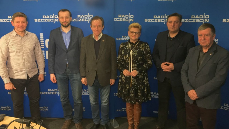 Goście audycji "Kawiarenka polityczna" w Radiu Szczecin. Fot. Michał Król [Radio Szczecin]