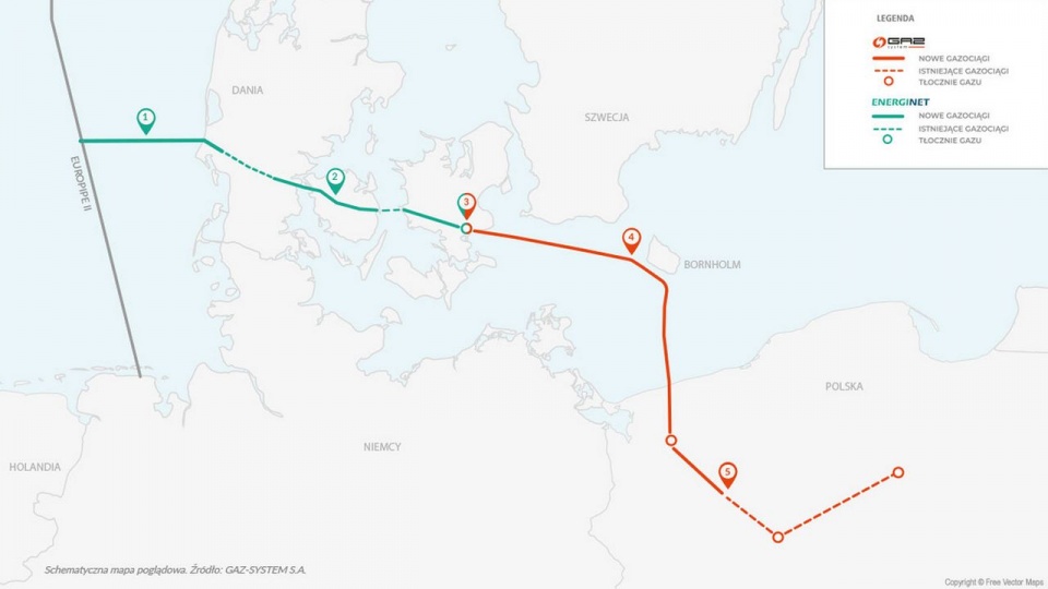 Budowa Baltic Pipe ma się rozpocząć w tym roku, skończyć w 2022 roku - gdy wygaśnie kontrakt gazowy z rosyjskim Gazpromem. źródło: https://www.baltic-pipe.eu/pl/o-projekcie/