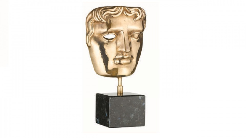 Nagroda BAFTA, zaprojektowana przez Mitzi Cunliffe. źródło: https://en.wikipedia.org/wiki/British_Academy_of_Film_and_Television_Arts