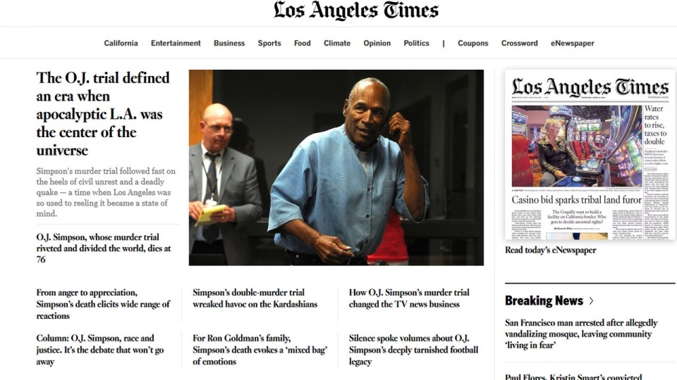 W 2007 roku Simpson został aresztowany za napad z bronią i obrabowanie dwóch mężczyzn. źródło: https://www.latimes.com/