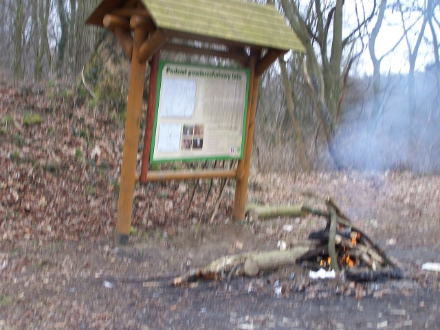 Nielegalne ognisko nad Polaną Słoneczną - fot.słuchacz 20.03.2015