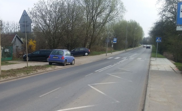 Przejście dla pieszych na ulicy Podbórzańskiej 14.04.2017