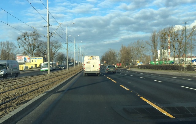 Bus pas na Gdańskiej 02.02.2018