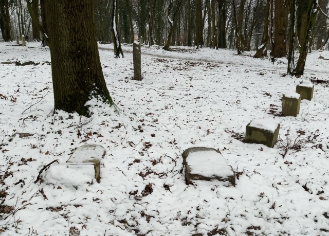 Lapidarium przy ulicy Ostrowskiej, fot. Słuchacz, pan Marcin 12.02.2018