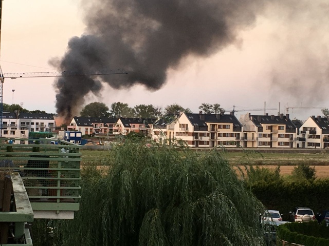 Wczorajszy pożar w okolicach Gumieniec i Warzymic, fot. Słuchacz, pani Monika 06.09.2018