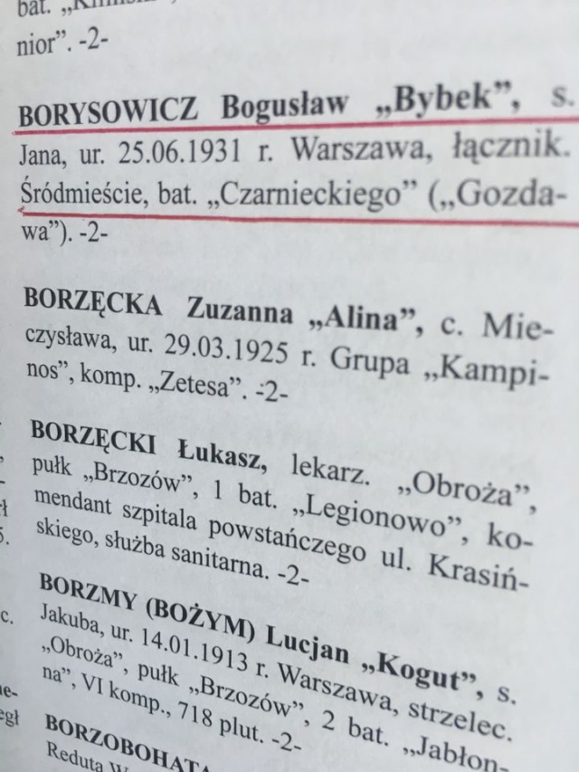 Notka o B.Borysowiczu w Encyklopedii - fot.J.Wilczyński 28.10.2018