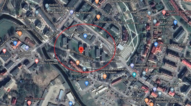 Bloki przy ul. Kościuszki w Goleniowie, fot. google.com 10.06.2020