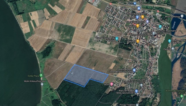 Składowisko w Wolinie, źródło geoportal360.pl 12.07.2021