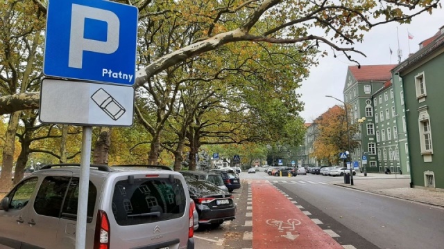 Oznakowanie strefy płatnego parkowania w Szczecinie, fot. SPP Szczecin 27.10.2021