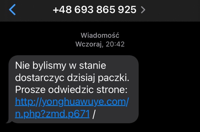 Sms z fałszywą informacją, fot. S. Orlik, PR Szczecin 13.12.2021