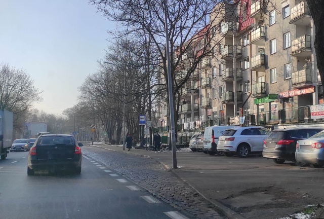 Przystanek przy ul. Goleniowskiej, fot. Słuchacz, pan Jakub 09.01.2026