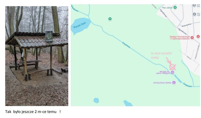 Wiata przy mostku, mat. Słuchacz, pan Andrzej 10.03.2026