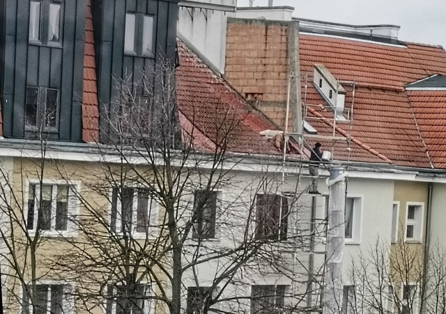 Prace na wysokości, fot. Słuchaczka 30.03.2026