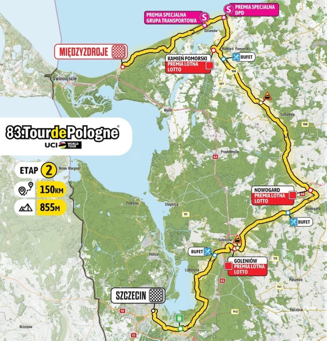 Trasa Tour de Pologne 03.08.2026
