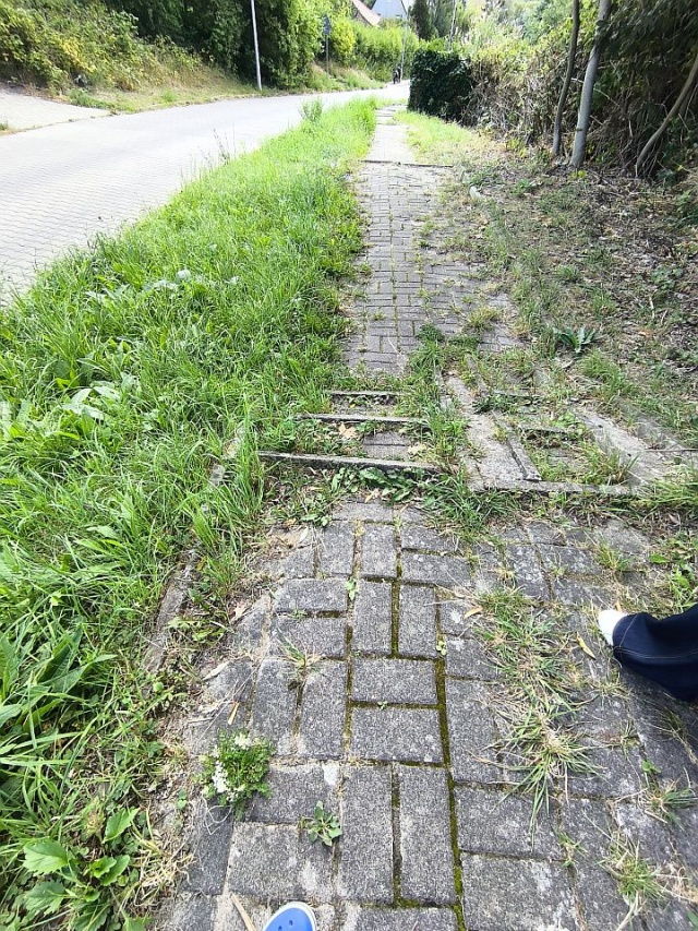 Stan chodnika przy ul.Zielnej w Szczecinie 28.08.2026