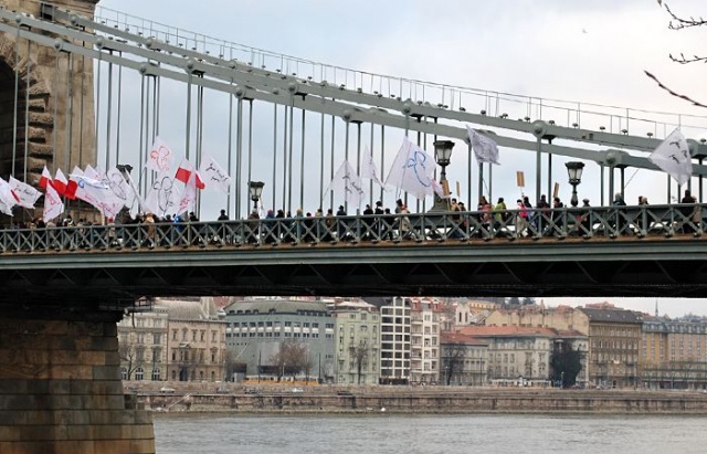 Szczecin na Marszu dla Życia w Budapeszcie. Fot. Archiwum prywatne. [28.12.2011] Szczecin na Marszu dla Życia w Budapeszcie