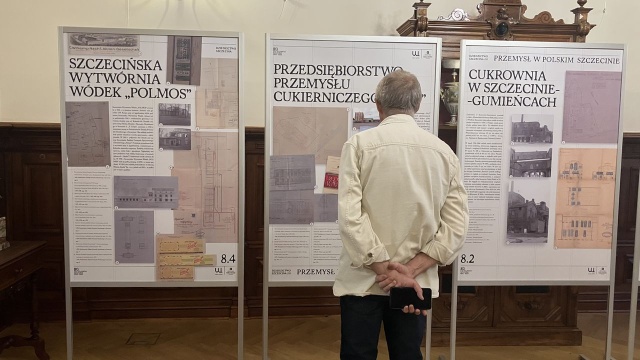 Fot. Małgorzata Frymus [Radio Szczecin] "Przemysł w Polskim Szczecinie" - wystawa Archiwum Państwowego w Szczecinie w Willi Lentza.