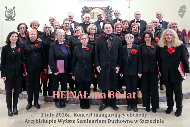 Chór „Hejnał” pod dyrekcją Patryka Wróblewskiego. Fot. Materiały prasowe Chóru Chór „Hejnał” rozpoczął obchody 80-lecia istnienia [ROZMOWA, ZDJĘCIA]