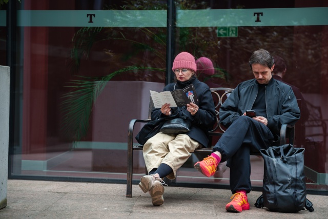 Od lewej: Weronika Szczawińska i Piotr Wawer Jr. Kolejni goście "Trochę kultury". Kontrapunkt 2026. Fot. Piotr Nykowski Radio Szczecin na Kontrapunkcie [POSŁUCHAJ/GALERIA ZDJĘĆ]