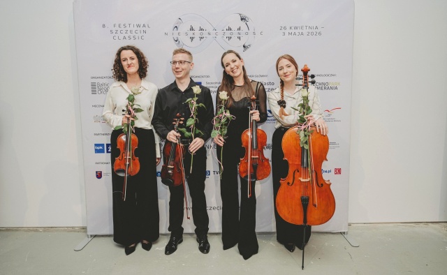 Neuma Quartet w składzie: Sławomira Wilga (skrzypce), Michał Nowak (skrzypce), Nela Zaforemska (altówka), Agata Nowak (wiolonczela). Fot. Hubert Grygielewicz [Materiały prasowe Baltic Neopolis Orchestra] Sympozjum Kompozytorów kolejnym sukcesem 8. Festiwalu Szczecin Classic [POSŁUCHAJ, ZDJĘCIA]