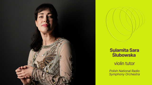 Sulamita Sara Ślubowska – tutor skrzypiec 14. International Lutosławski Youth Orchestra 2026. Fot. Materiały prasowe Filharmonii w Szczecinie Rekord pobity! 551. muzyków zgłosiło się do International Lutosławski Youth Orchestra 2026 [ROZMOWA, ZDJĘCIA]
