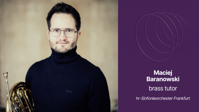 Maciej Baranowski – tutor instrumentów dętych blaszanych 14. International Lutosławski Youth Orchestra 2026. Fot. Materiały prasowe Filharmonii w Szczecinie Rekord pobity! 551. muzyków zgłosiło się do International Lutosławski Youth Orchestra 2026 [ROZMOWA, ZDJĘCIA]