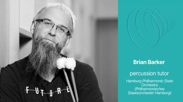 Brian Barker – tutor instrumentów perkusyjnych 14. International Lutosławski Youth Orchestra 2026. Fot. Materiały prasowe Filharmonii w Szczecinie Rekord pobity! 551. muzyków zgłosiło się do International Lutosławski Youth Orchestra 2026 [ROZMOWA, ZDJĘCIA]