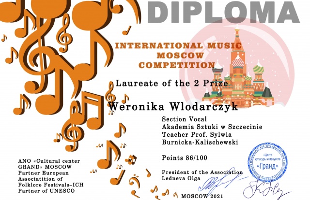 Materiały prasowe Międzynarodowego Konkursu Muzycznego „Moskwa” Sukcesy prof. Burnickiej-Kalischewskiej na Międzynarodowym Konkursie Muzycznym „Moskwa” [ROZMOWY, ZDJĘCIA]