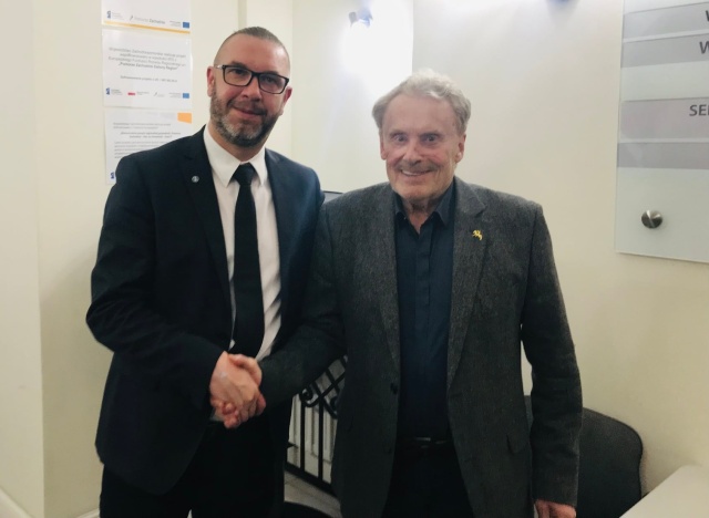 Daniel Olbrychski i Konrad Wojtyła, fot. Paulina Zaremba [Radio Szczecin] Daniel Olbrychski gościem "Zamkowego Gwiazdozbioru" [POSŁUCHAJ, GALERIA]