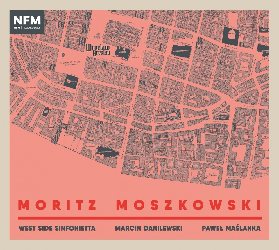 Okładka płyty „Moritz Moszkowski”, West Side Sinfonietta. Fot. [Materiały prasowe NFM]