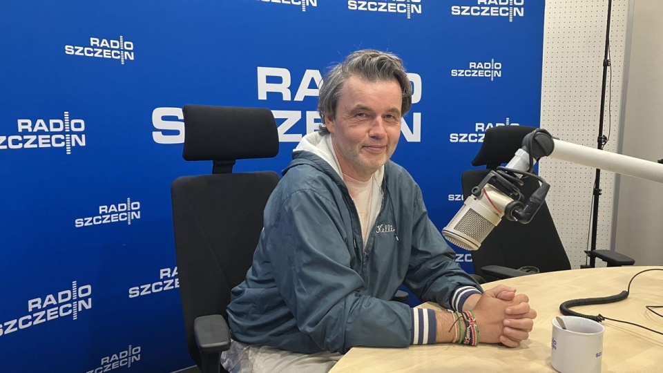 Michał Buczkowski w Radiu Szczecin. Fot. Małgorzata Frymus