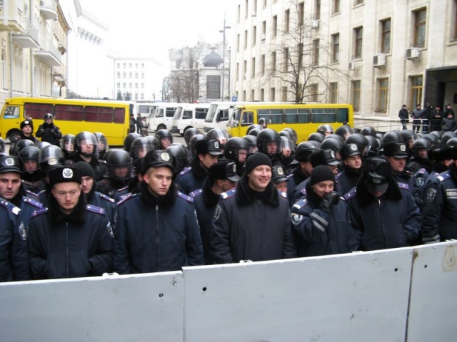 Manifestacje w Kijowie 1.12.2013 [fot:Julia Sydorova] Posydeńki 1.12.2013