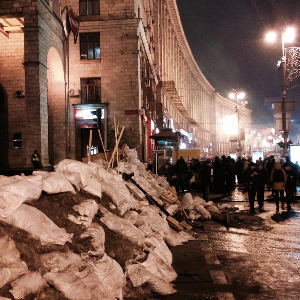 Protesty trwają na Majdanie w Kijowie Fot. Julia Sydorova