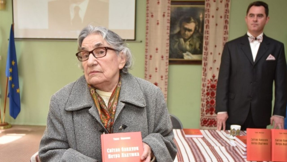 Olga łaska podczas promocji książki o Piotrze Łachtiuku. Fot. Jan Syrnyk