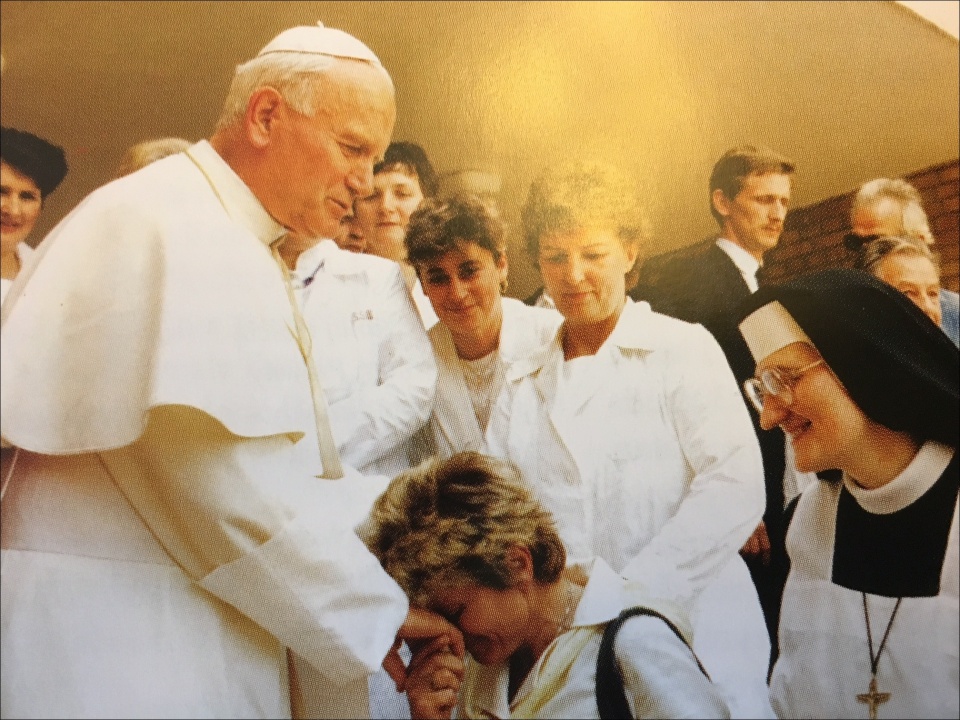 "Pamiętna wizyta". Z archiwum Jana Tarnowskiego.