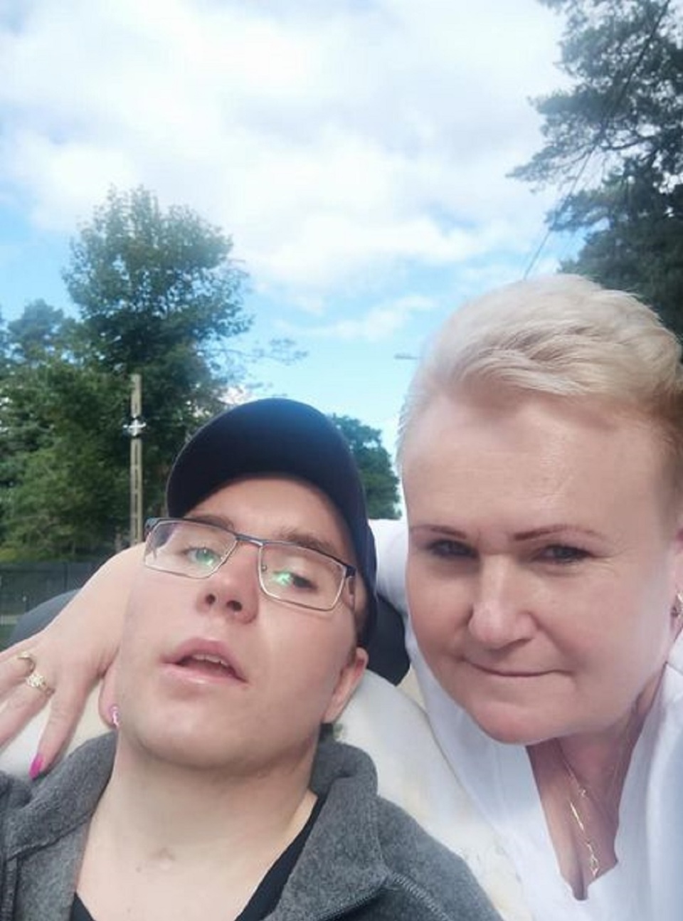 Jakub Znojek z mamą