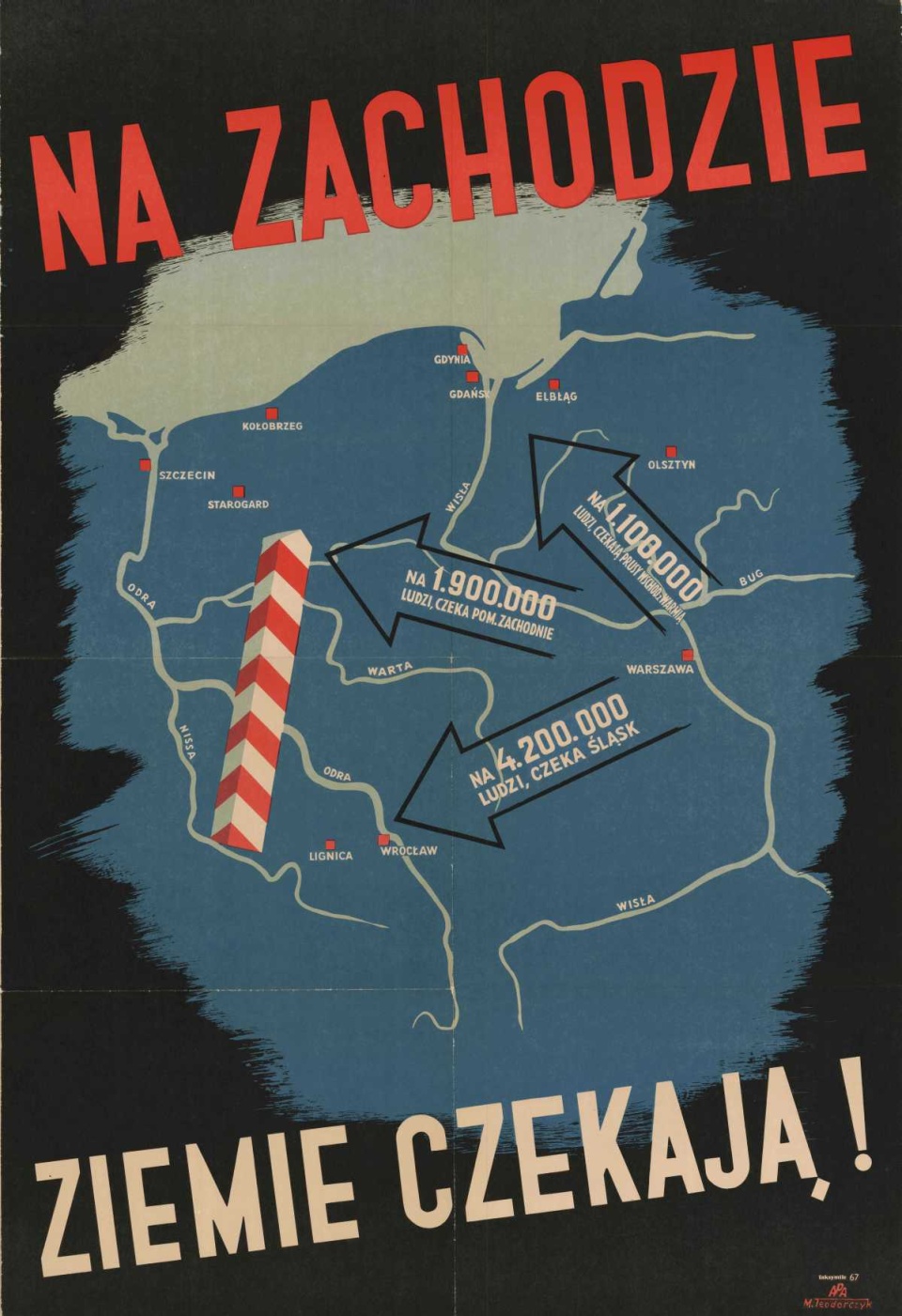 Plakat propagandowy. Fot. Archiwum Państowe w Szczecinie