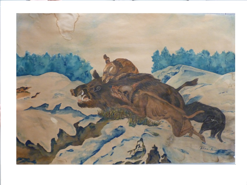 B.Tuhan-Taurogiński, Scena myśliwska. Fot. Marian Kalemba