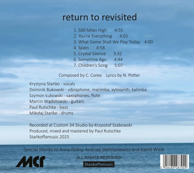 Rewers okładki albumu „Return to Revisited”. Fot. Materiały prasowe artystki. Źródło: https://www.krystynastanko.com/ Krystyna Stańko nagrała „Return to Revisited” | „Kocham muzykę, która ma konkretne korzenie...” [ROZMOWA z ARTYSTKĄ, ZDJĘCIA]