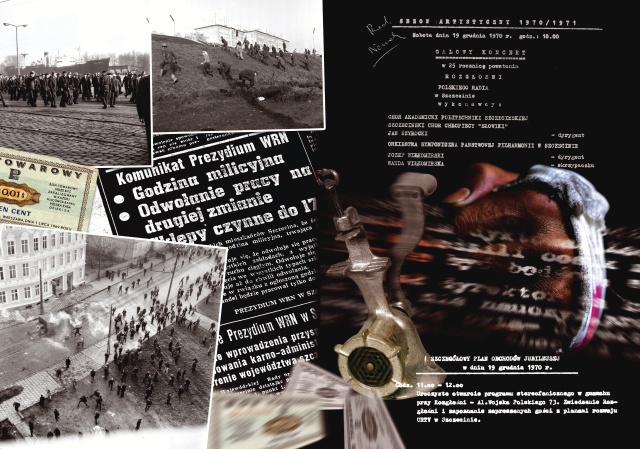 Juzbileusz 25-lecia Radia Szczecin odbywa się w cieniu strajków i tragicznych wydarze Grudnia 70. Fot. z albumu "60 lat Polskiego Radia Szczecin", pod red. Mariana Kowalskiego Lata 70.