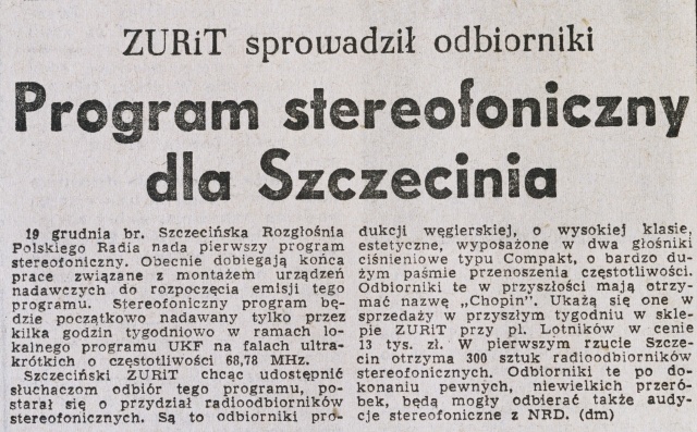 Piszą o nas. Radio Szczecin w szczecińskiej prasie Lata 70.