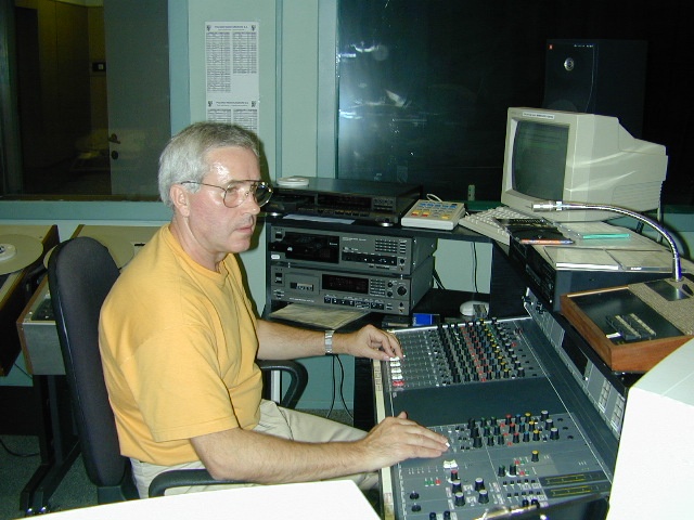 Ryszard Uliński - realizator. Fot. Bogusław Lis [Radio Szczecin] Lata 90.