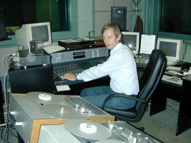 Ireneusz Kamiński - realizacja. Fot. Bogusław Lis [Radio Szczecin] Lata 90.