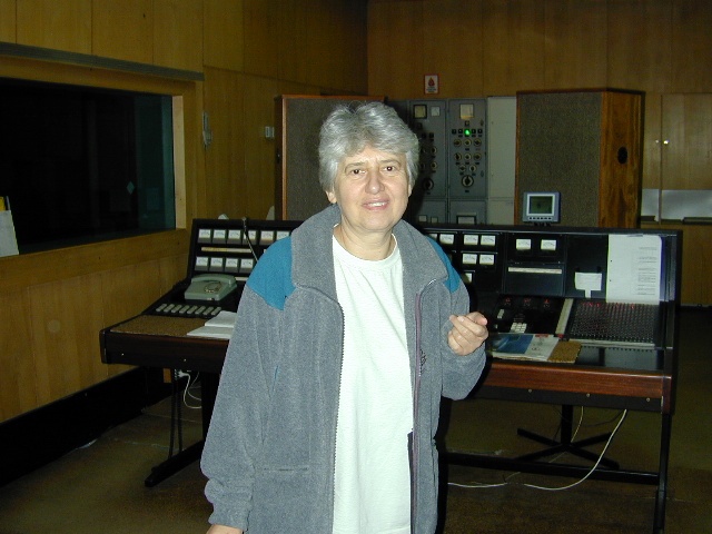 Urszula Krakowiak - rozdzielnia. Fot. Bogusław Lis [Radio Szczecin] Lata 90.