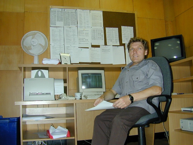 Janusz Wachowicz przy montażu. Fot. Bogusław Lis [Radio Szczecin] Pierwsza dekada XXI wieku