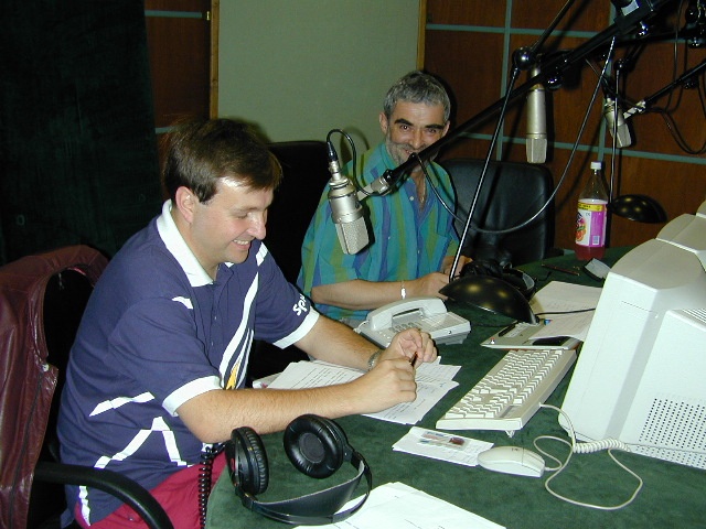 Artur Dyczewski i Wiesław Tartanus - dziennikarze. Fot. Bogusław Lis [Radio Szczecin] Pierwsza dekada XXI wieku