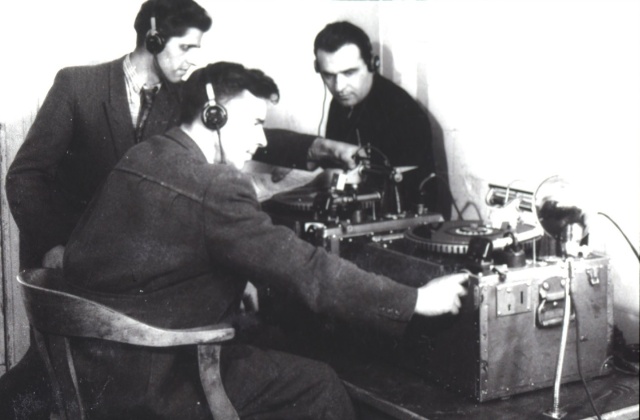 Ekipa techniczna Radia Szczecin Lata 40. i 50.