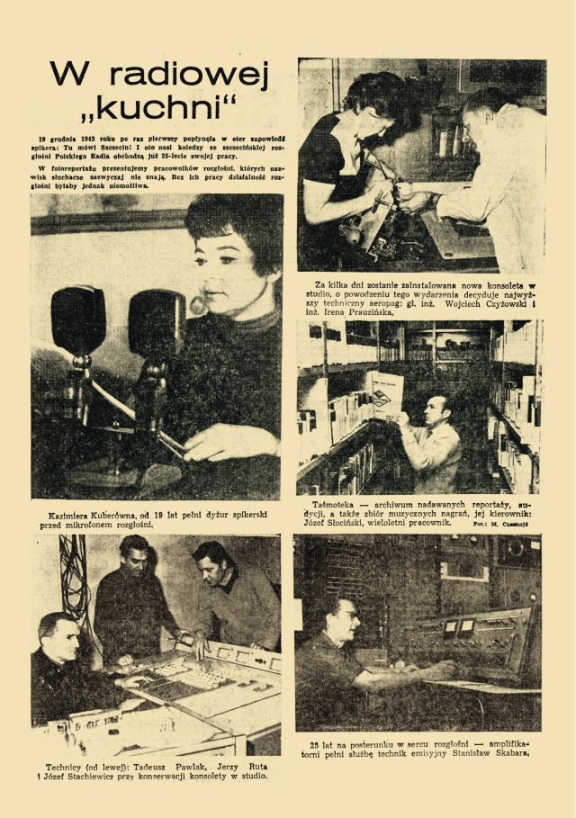 Fot. z albumu "60 lat Polskiego Radia Szczecin", pod red. Mariana Kowalskiego Lata 60.